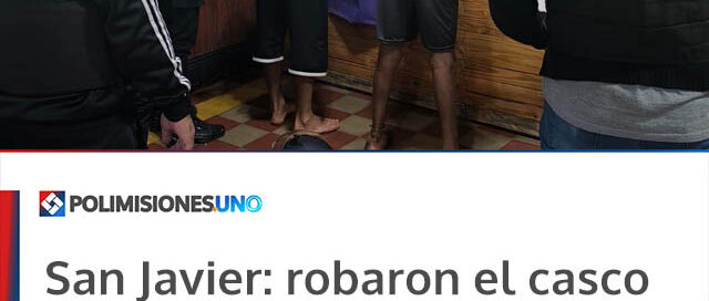 San Javier: robaron el casco a un motociclista y fueron detenidos a las pocas horas